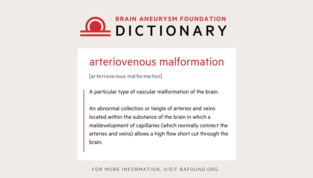 BAFOUND's tweet photo. Approximately 18 people in 100,000 in the United States have an AVM in the brain, although only about one in 100,000 have been diagnosed. Knowing the facts can save lives. 

#Scan2Save #1in50 #BAF #AVM https://t.co/KDWjvbBUFu