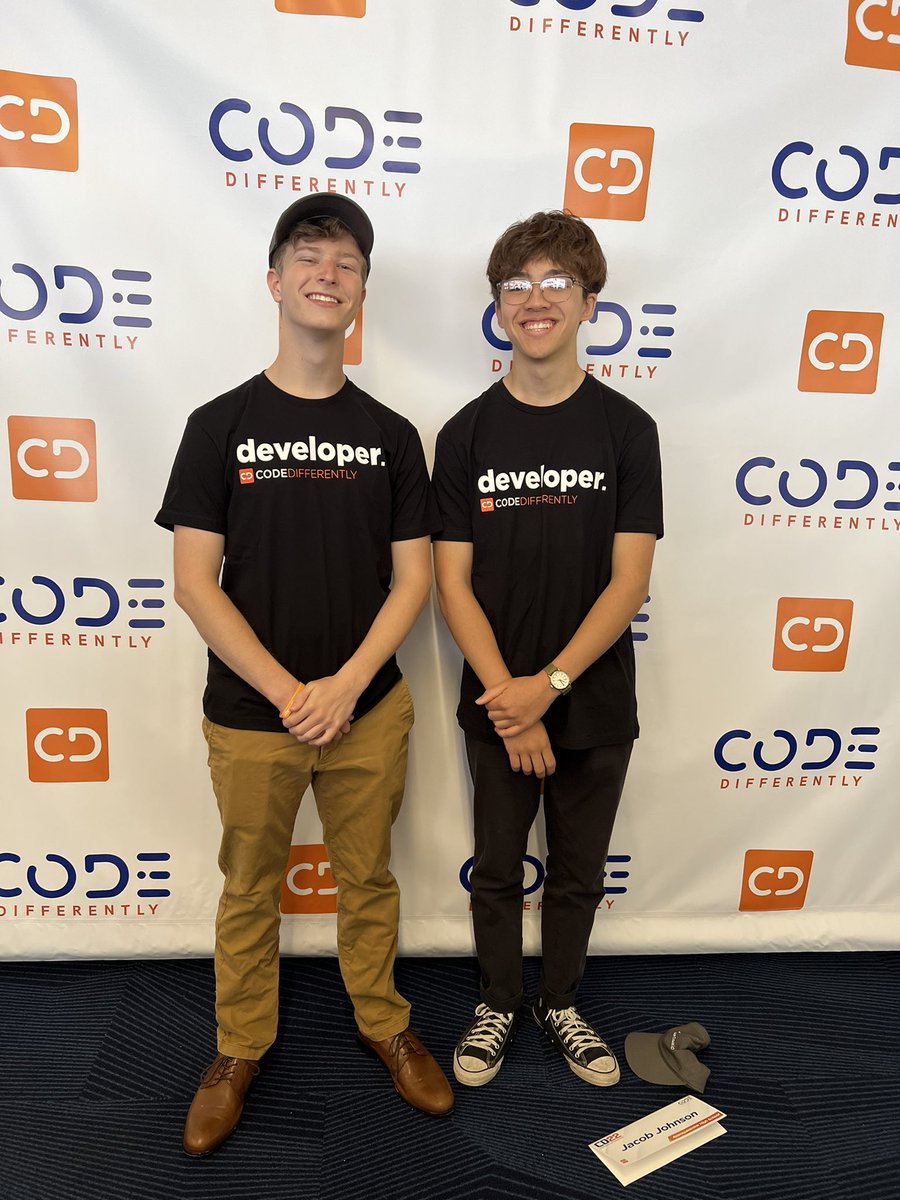Dr_G_McKinney's tweet photo. So proud of our AHS Computer Science students, Roger and Jacob, who were awarded an internship with JP Morgan Chase! Thank you #codedifferently #cd22 #apposhine @AppoHigh https://t.co/xYKhOLHKDO