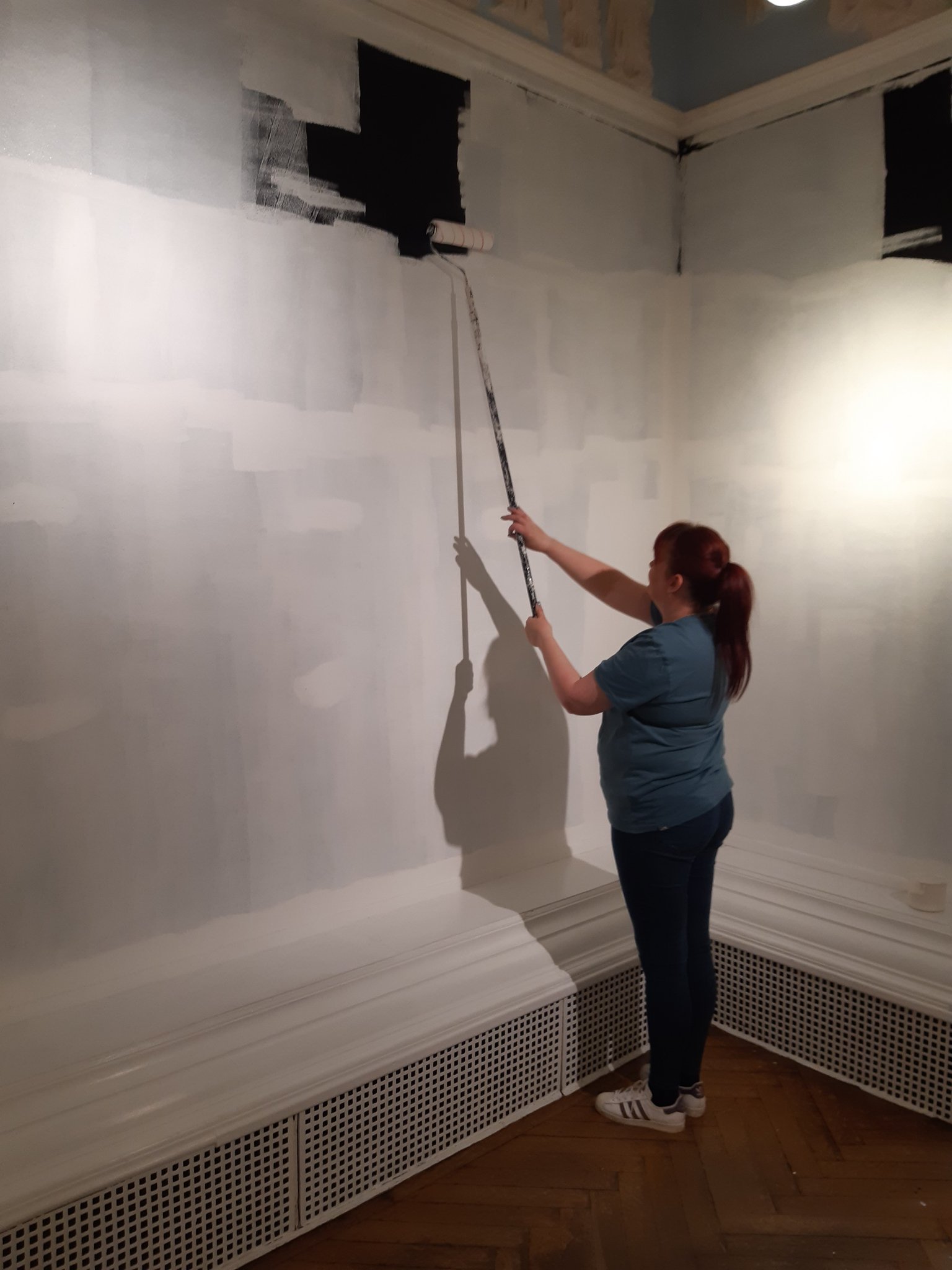 Blackburn Museum on Twitter "We’re painting over the black walls from