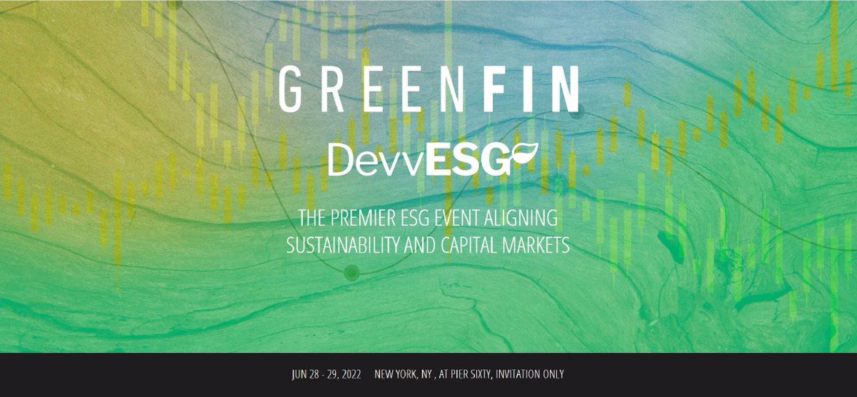 Fresh off #Circularity22, the DevvESG team is prepping for our next GreenBiz event : #GreenFin. a premier #ESG event aligning sustainability and capital markets, June 28-29 in NYC. We’re proud to serve as a GreenFin sponsor,  hope to see you there! hubs.la/Q01c7wDM0