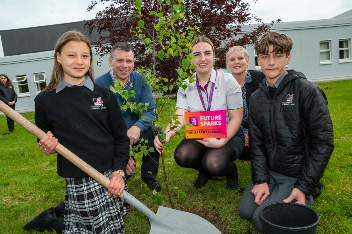 AIBIreland's tweet photo. We want to give a special shout out the schools that have received recognition as participants of the AIB Future Sparks Programme 💥👏. These photos represent just a selection of the 16 schools that were chosen🌳 Well done and congratulations! 🎉 #AIBFutureSparks #backingstudents https://t.co/DcJfKYW374