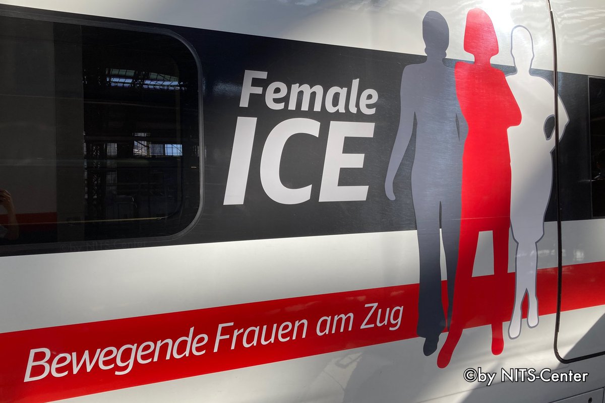 NITS_center's tweet photo. そういえばベルリンから来客あったのですが、彼が乗ってきたICEがまさかの #FemaleICE でした。
これでICEのラッピングは再び全制覇。 https://t.co/hGlL9kjCsg