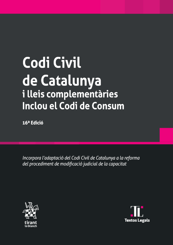 bcsUAB's tweet photo. 📣Nou llibre digital a les #bibliotequesUAB
📱'Codi Civil de Catalunya i lleis complementàries (inclou el Codi de Consum)'. Edició 2022
🔗https://t.co/oQR0BRmuwa
#bcsuabnovetat #bcsdigitalUAB #bibdigitalUAB #CodiCivil #Catalunya https://t.co/azLCGCjsLq