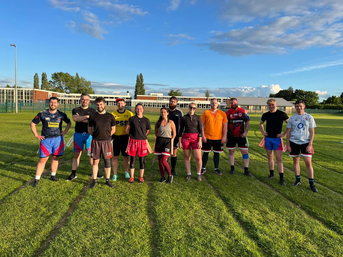 TryTagWigan's tweet photo. 🏉☀️What a great night of tag rugby in the sun, at the first night ever of Try Tag Rugby at Leigh St.Mary’s Early Summer League.
📲 Still some spaces for teams, groups, male and female individuals: https:/trytagrugby.com/wigan/free-tasters/ https://t.co/1RU3B1FsuJ