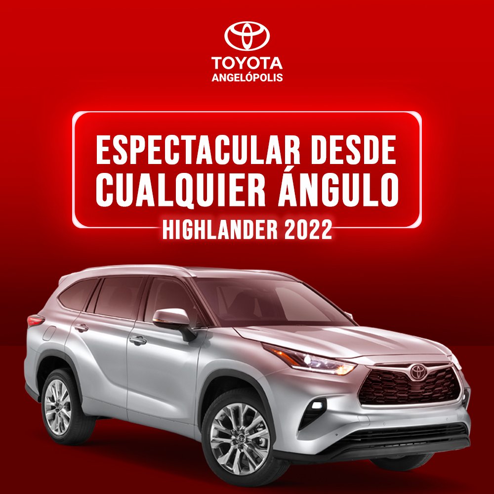 Toyota_Ange's tweet photo. 😎 #Highlander2022😎
😱Te vas a enamorar con su #diseno totalmente renovado, equipada con la #Tecnologia que se ajusta a tu estilo de #vida , la nueva Highlander causa admiración😱 #Miercoles https://t.co/j9KrwknNmU