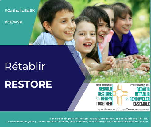 HolyTrinitySD's tweet photo. Restore: Our faith in God makes all things new. When we open our hearts to this &amp; accept the challenges &amp; blessings in life, we can find joy &amp; peace. There is a comfort in knowing that God is faithful. God’s creation will never be abandoned. #CatholicEdSK #RebuildRestoreRenew https://t.co/eRNX5VSqGC