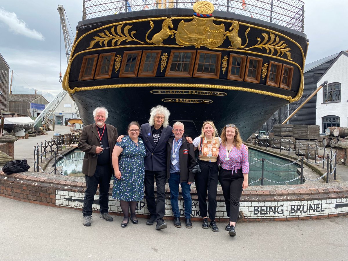 We welcomed <a href="/DrBrianMay/">Dr. Brian May</a> to Brunel's SS Great Britain on Monday🎸

Known as a member of <a href="/QueenWillRock/">Queen</a>, he also has an interest in Victorian stereo photographs. As well as heading onboard the ship, Brian also paid a visit to Being Brunel to view some of the stereo cards on display