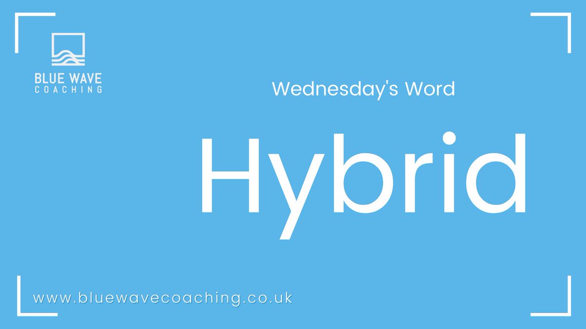 Wednesday's word is 'Hybrid'. I have been hearing this word a lot recently. Change doesn't need to be from one thing to another 'completely'. It could be a hybrid model. What's your hybrid model?
#change #coaching