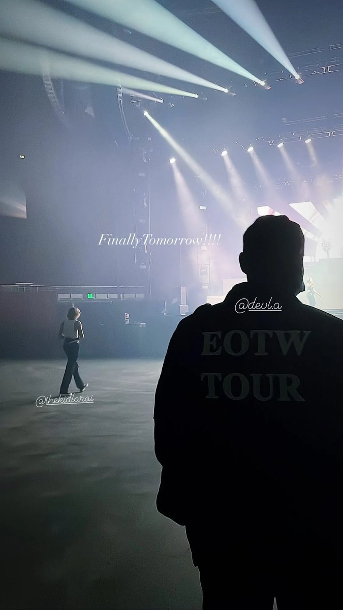Laroivault's tweet photo. Laroi rehearsing last night #EOTWT https://t.co/U5timVV4AN