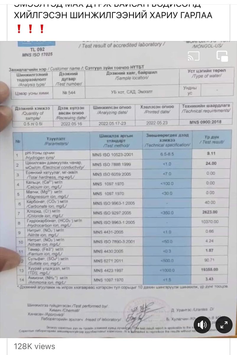 Эмээлтийн өмхий махны усны шинжилгээний хариу! Ёстой аймаар юм бн ш дээ! Илрүүлсэн сэтгүүлчдийг дарамталж бн гэнэ. САЙН ШЕЙРЛЭЭРЭЙ!!! Гэнээ 👿👿👿
#copy
Saryyl Agvaandorj