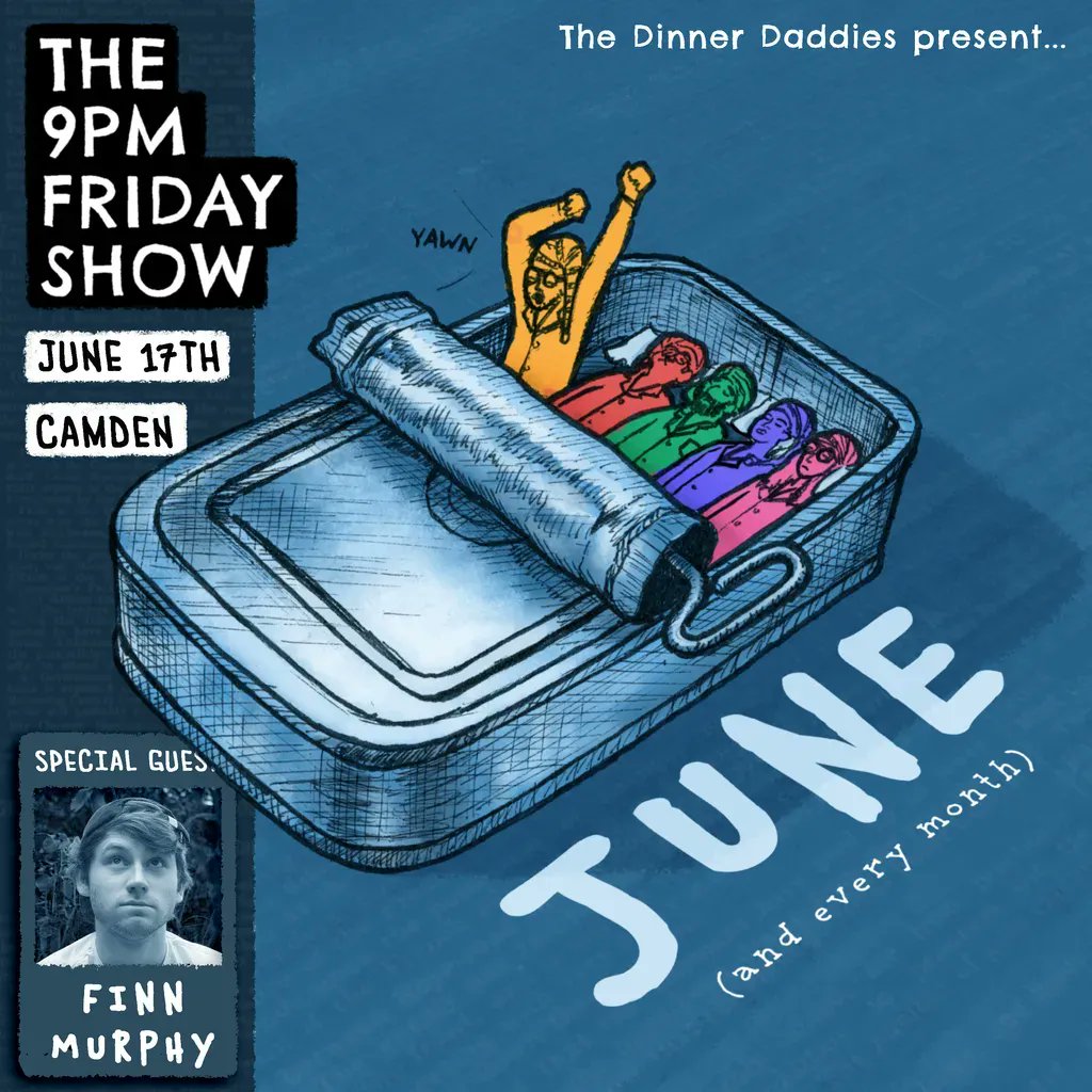Dinner Daddies (@daddiesdinner) on Twitter photo THE 9PM FRIDAY SHOW - JUNE EDITION
Your monthly dose of improvised comedy and more at the <a href="/EtceteraTheatre/">Etcetera Theatre</a> This month's special guest is the creator of Flushed Away and notorious liar Finn Murphy.
Tickets are available now (link in bio)
#improvcomedy #londoncomedy #fridaynight THE 9PM FRIDAY SHOW - JUNE EDITION
Your monthly dose of improvised comedy and more at the <a href="/EtceteraTheatre/">Etcetera Theatre</a> This month's special guest is the creator of Flushed Away and notorious liar Finn Murphy.
Tickets are available now (link in bio)
#improvcomedy #londoncomedy #fridaynight