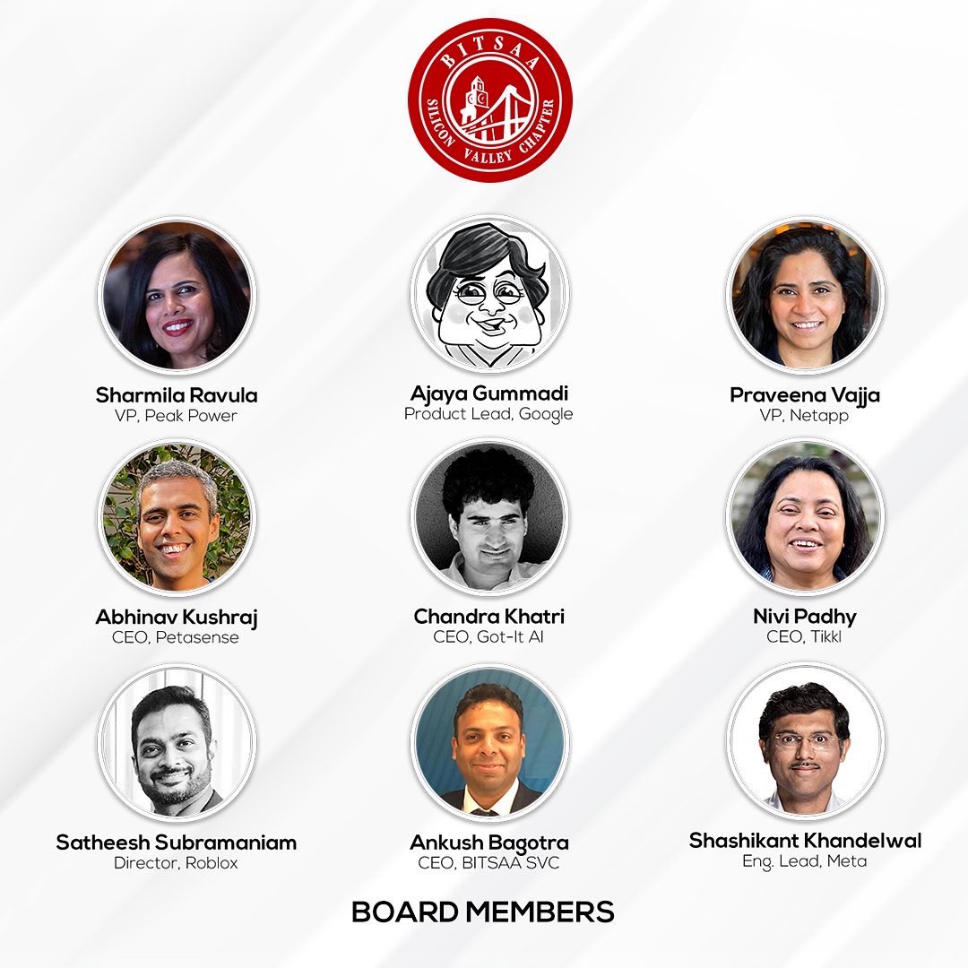Introducing the new executive team and board members for 2022-24.
#bits #bitspilani #bitsaa #SiliconValley #BayArea