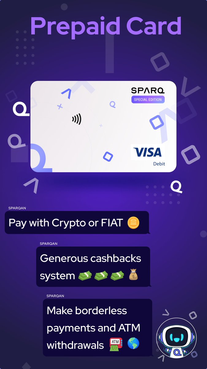 SPARQAN's tweet photo. Find out what features will be available in our upcoming app.📲  Use your preferable currency to make payments &amp; transfers.💸Receive special bonuses by using the card around the world!🗺 

Tell me, what will be your first purchase with the SPARQ card? 🗣 https://t.co/pgz6jI3036