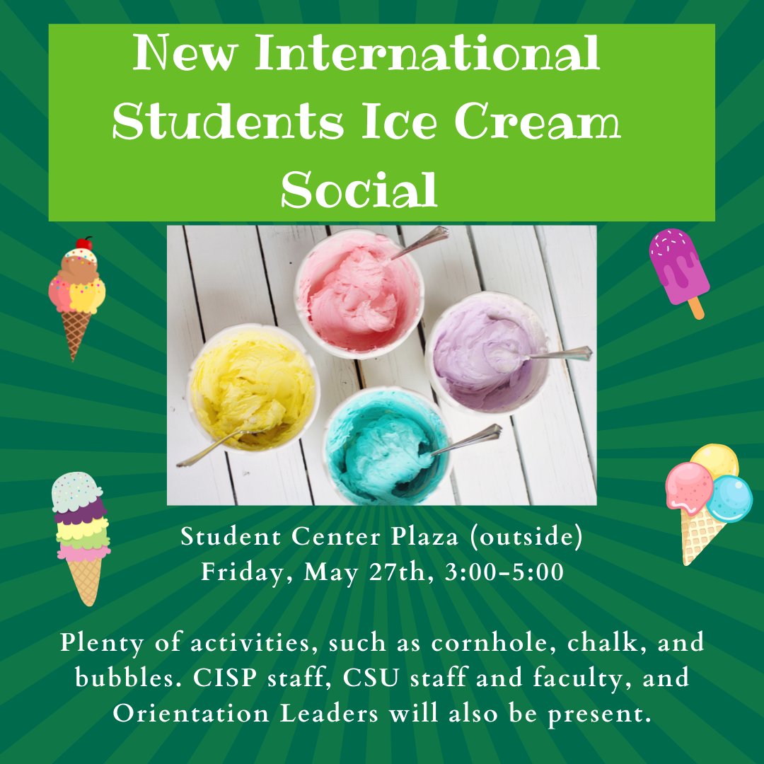 Cleveland State CISP على تويتر "The CISP office will be holding an Ice cream social event this