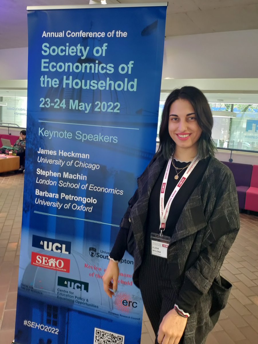 ElenaMylonaa's tweet image. A few pictures from the #SEHO2022 conference. Many interesting talks on #timeallocation, an unforgettable dinner cruise in Thames, lots of networking and a lecture on Mincer by Nobel prize awardee Prof. Heckman. Thank you @CTURandMTUS for enabling my participation.