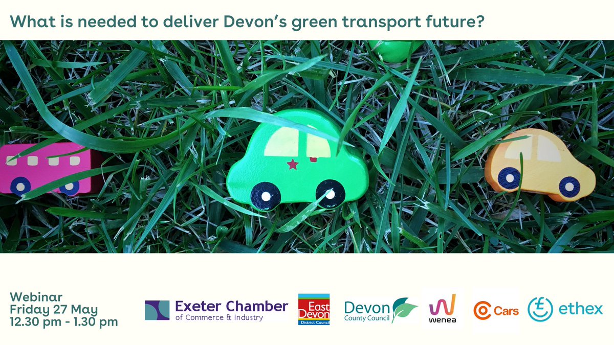 CoCars's tweet photo. Don't forget to register for the Devon Green Transport webinar on Friday 27th May at 12.30pm to hear our managing director discuss the accessibility and benefits of hiring an EV through Co Cars. 

Register here: https://t.co/l7UG4ugWKM https://t.co/9Yci4LyOyI