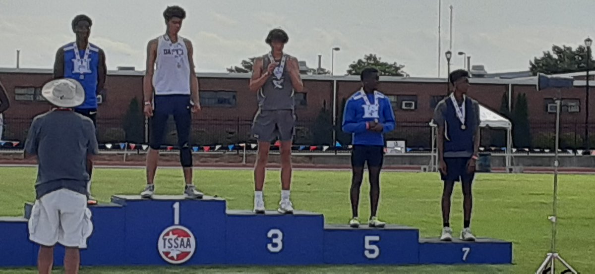 Davis Sain on the boys high jump podium...great jumps Davis!
