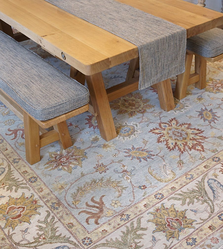 Summer vibes with Handmade Indian rugs. 💙 Tap to shop similar rugs. #HandmadeRugs #SummerDesign #SummerDecor