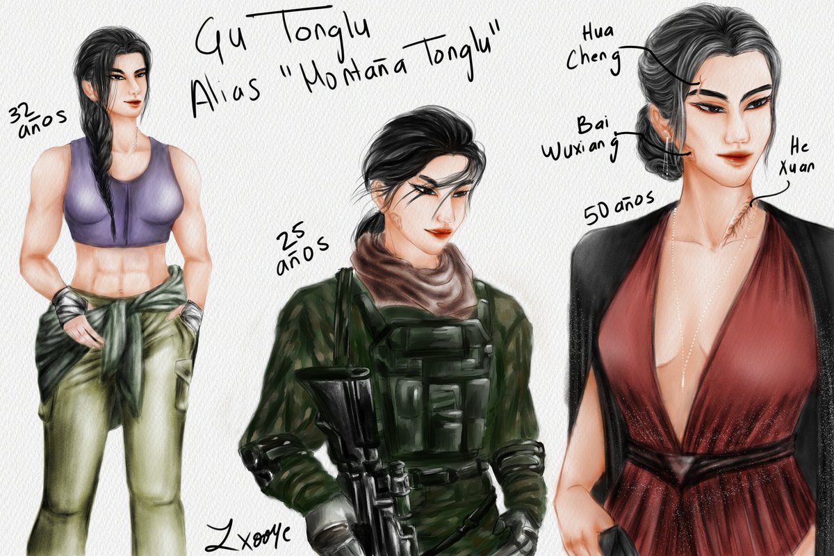 cuervoixo's tweet photo. ¿Que pasaría si la montaña Tonglu fuera una persona? AU donde Gu Tonglu, una militar retirada, tiene tres hijos, aka los tres supremos jsjsjsjs
#TGCF #tianguancifu #HuaCheng #BaiWuxiang #HeXuan #JunWu #HeavenOfficialsBlessing #mxtx #danmei #天官赐福 #alternativeau #au https://t.co/Lm3TZ44Qlg