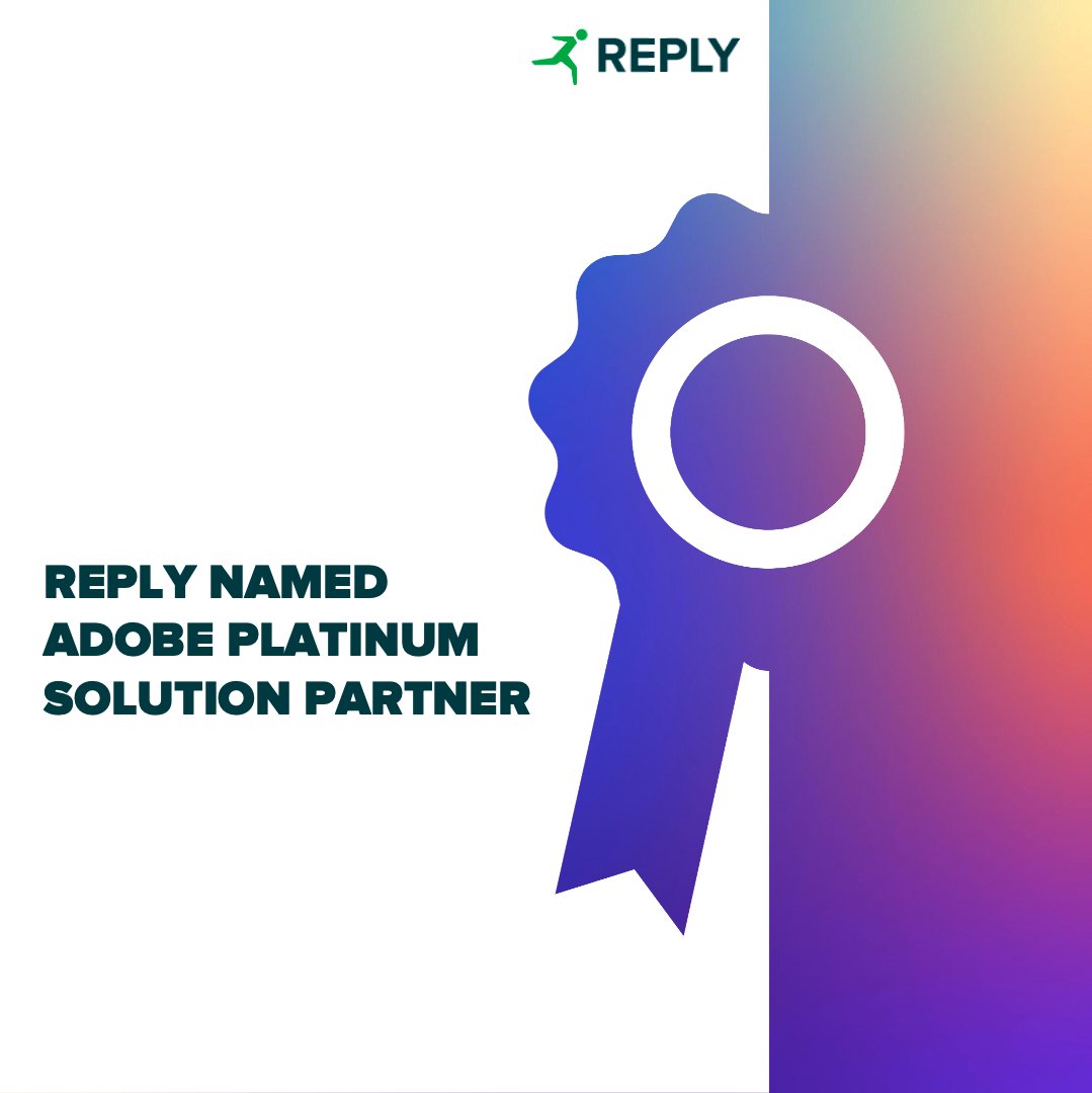 Reply_UK's tweet photo. We are proud to announce, that together with our specialised companies #AktiveReply, #ComwrapReply, #LikeReply, #OpenReply, and #SagepathReply we have been recognized a Platinum Solution Partner by @Adobe. 🏆 Read more: https://t.co/iAJ6ujUkGR https://t.co/JAkOddJUEs