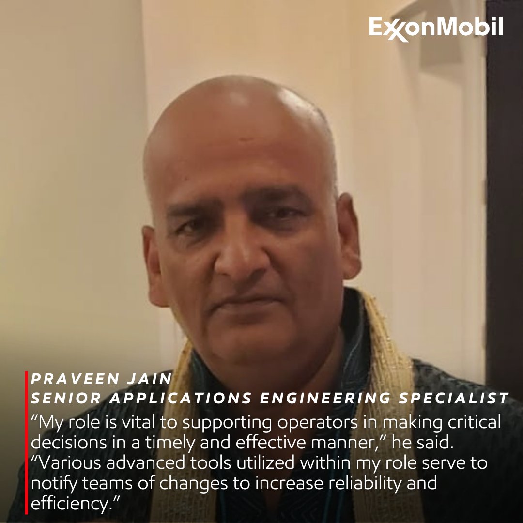 ExxonMobil Beaumont on Twitter "Meet Praveen Jain, a senior