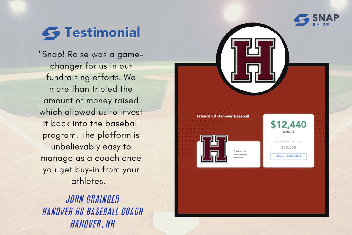 SnapMobileCam's tweet photo. Testomonial Time 🚨‼️🚨:
I was lucky enough to work with John and the Hanover Baseball program this year. I wish the program the best of luck as they head into the playoffs.
#raisemore #fundraising https://t.co/5ETLbQzuwe