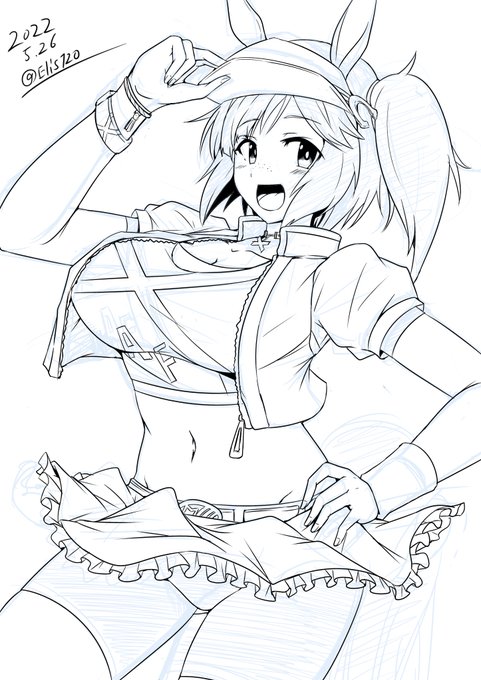 アイネスフウジンの線画作業これにて終了なの…

色も塗っていきたいの～ 