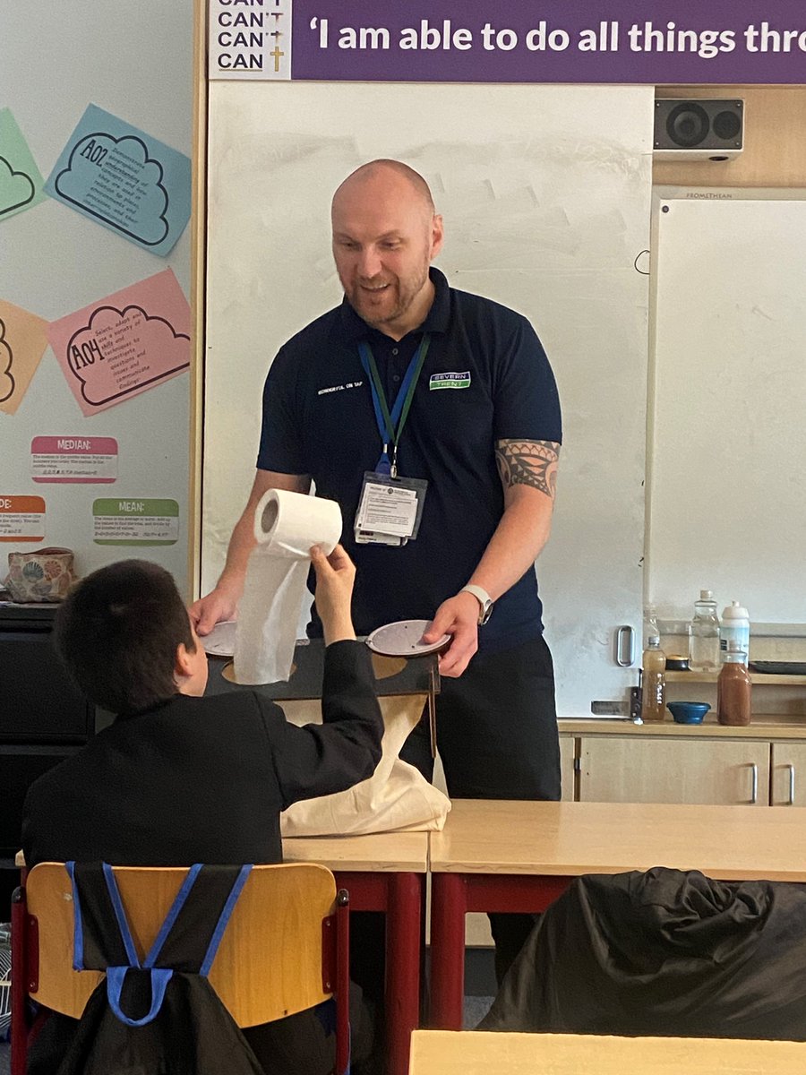 NES_HumandMFL's tweet photo. A fantastic day with @stwater teaching students about all things water supply and sanitation. The inflatable toilet was a particular highlight! #geography https://t.co/E5fKKO7sVa