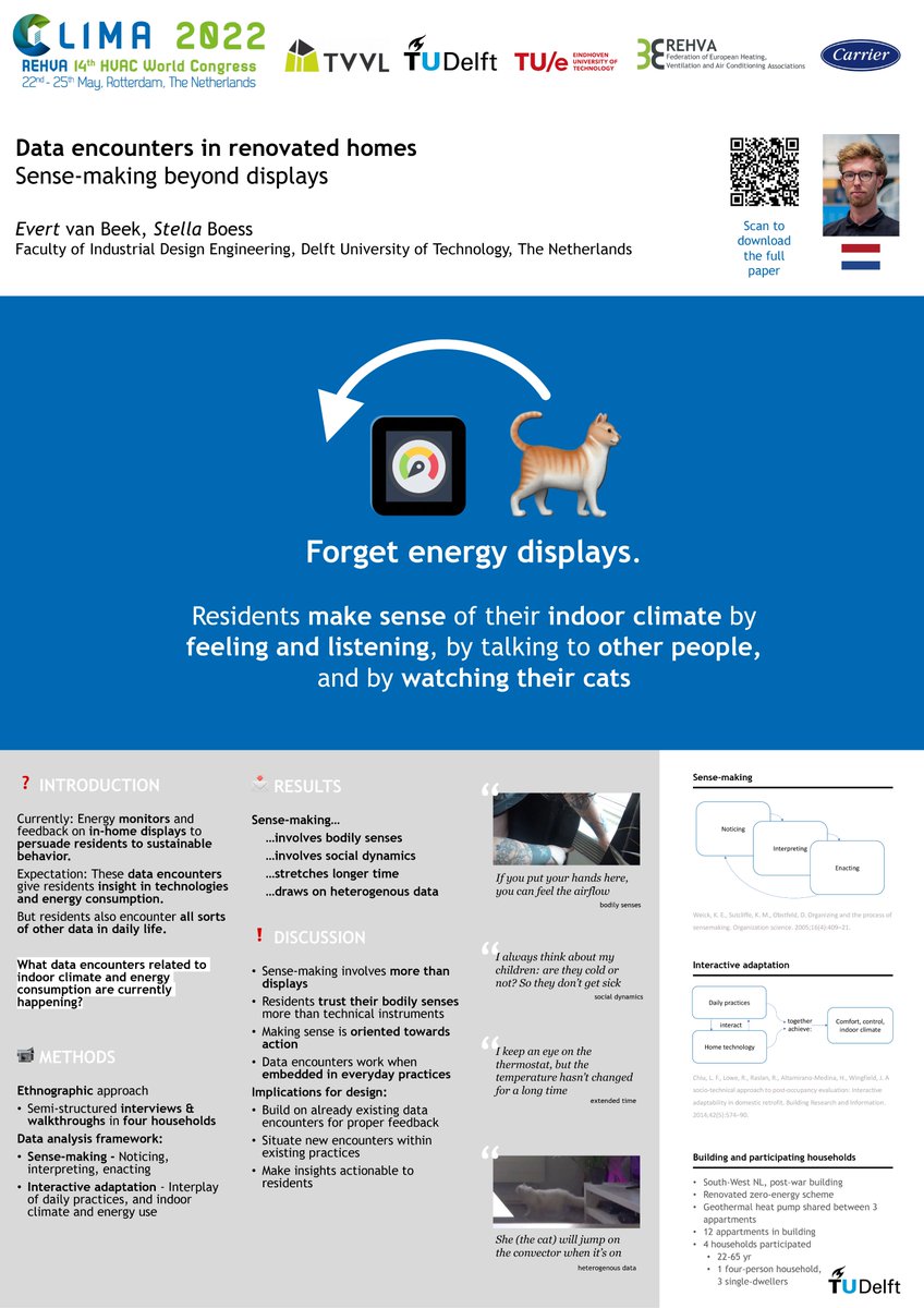 Much more on the poster, or download the paper: doi.org/10.34641/clima…

#data #smartmeter #energyfeedback #designethnography

<a href="/idetudelft/">IDE TU Delft</a> <a href="/urbanenergytud/">TU Delft Urban Energy Institute</a> <a href="/StellaBoess/">Stella Boess</a>
