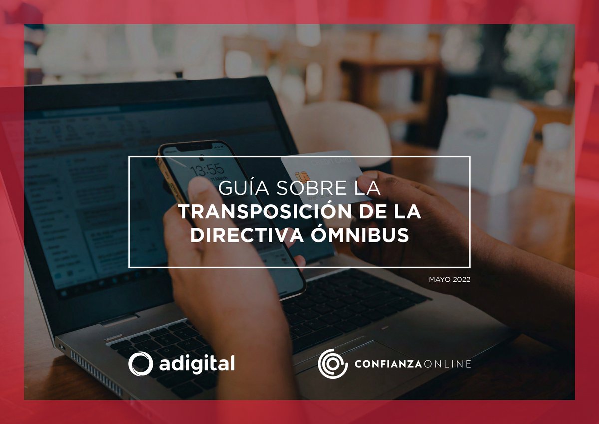 adigital_org's tweet photo. ¿Estás al tanto de las modificaciones que comenzarán a aplicarse el 28 de mayo en España a #ecommerce, plataformas digitales y #marketplaces?

📑Descarga nuestra Guía sobre la transposición de la Directiva Ómnibus, realizada con @confianzaonline, aquí: 

➡️https://t.co/niiJ1TnkYw https://t.co/rdmiXNXhwc