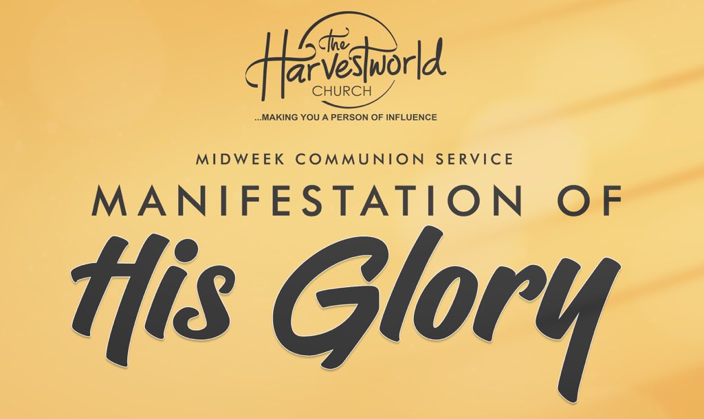 YinkaAdesanya_'s tweet image. Manifest God’s glory. Grow Up , Grow Large and Stand Out @theharvestworld Midweek Communion Service today. 6pm physically or virtually.                           Looking forward to having you in service   #StandOut #RecognitionandReward