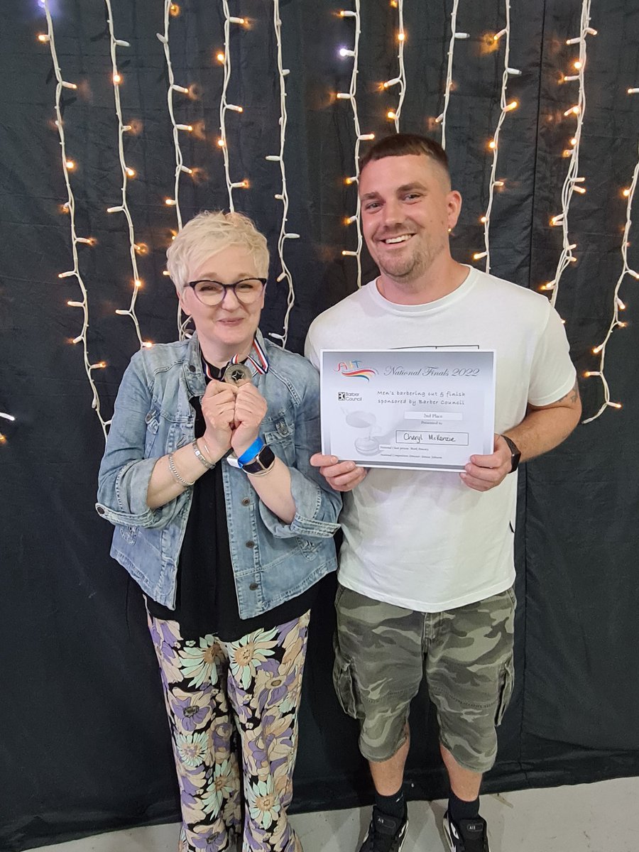 boyzzonebarbers's tweet photo. I'm so proud of my level 3 barber student from @dundee_angus the first time we have entered the barber competition in Blackpool and she got 2nd in the whole of Britain. I'm bursting with joy 🎉👏👏💈 https://t.co/p7TPAVp1Zn