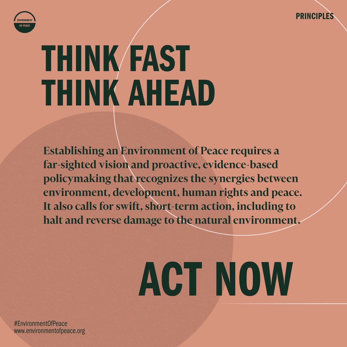 Principle 1️⃣ Think fast, think ahead, act now
