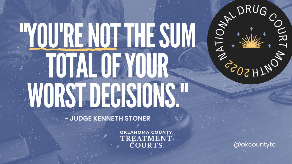 “OK County Drug Court saved my life. And it can save yours too if you give it a chance.” -Braden, Oklahoma County Drug Court Graduate. 

Read more here: bit.ly/39pguz4. #NationalDrugCourtMonth
