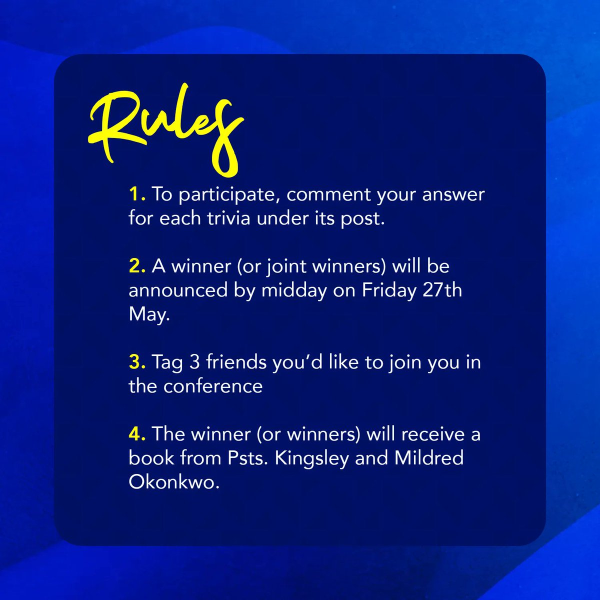 hotrlondon's tweet photo. Here's another Bible Relationships Trivia question for today.

Comment below 👇🏽 and give your answer to today's Bible Relationships trivia question.

Swipe left for more information on the competition.

#Bible #BibleTrivia #BibleRelationships #Giveaway #relationshipconference https://t.co/DjyGjEkiJY
