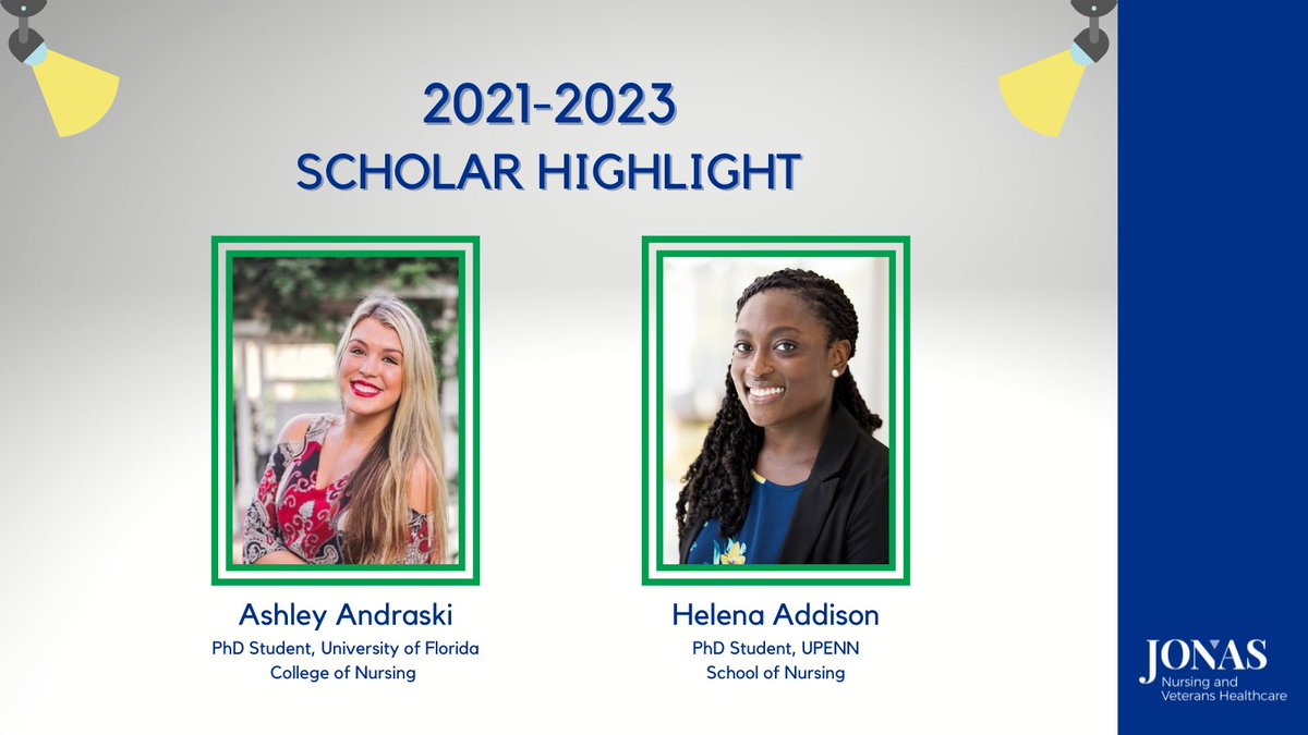 This week JNVH highlights two more Jonas #Nurse Scholars from our 2021-2023 cohort  <a href="/Helena_Addi/">Helena Addison PhD, RN</a> <a href="/PennNursing/">Penn Nursing</a> <a href="/UFNursing/">UF Nursing</a>