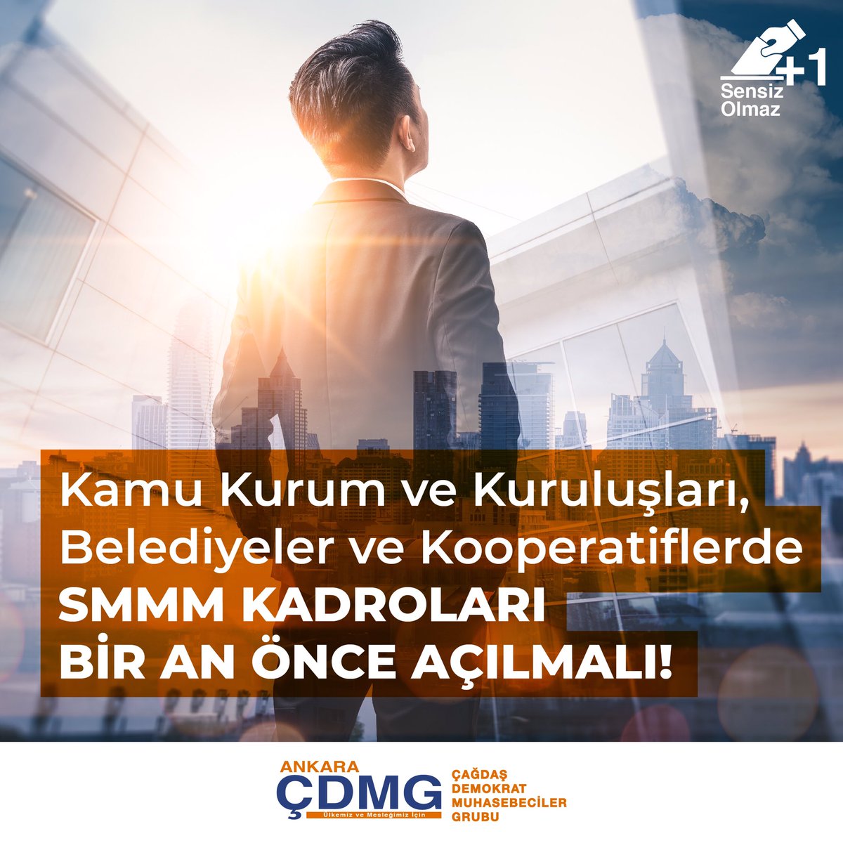 Kamu kurum ve kuruluşları, belediyeler ve kooperatiflerde SMMM kadrolarının açılması için gerekli mücadeleyi vereceğiz.

#AÇDMG #ÇDMG #ASMMMO #BirlikteÜreteceğiz #BirlikteYöneteceğiz #HazırızBuradayız #SensizOlmaz #GelecekBizizBizGeleceğiz