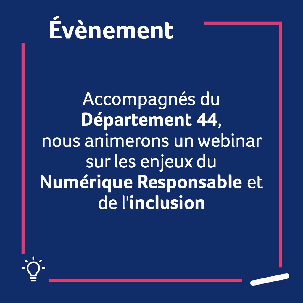 #Event
Digiwin et le Département de <a href="/loireatlantique/">Loire-Atlantique</a> mettent à l'honneur les enjeux du Numérique #Responsable dans les projets de sites internet, intranet et d'applications lors d'un webinar <a href="/Jalios/">Jalios</a> !

🗓️ RDV jeudi 2 juin à 10h
Inscription 👉  dwdays.jalios.com/dwdays/session…