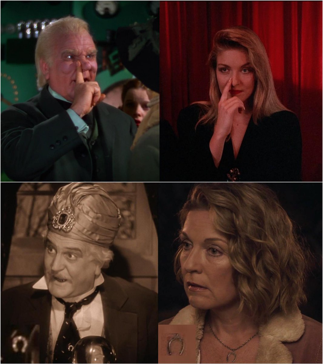 Lastly I’ll note that this is at least the second time we have a version of TWIN PEAKS’ Laura mirror...