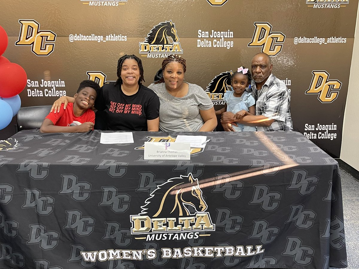 DeltaWBBall's tweet photo. Along with her family & teammates, we celebrate Brianna Thomasβ signing and commitment to accept a basketball scholarship to University of Antelope Valley. Brianna will pursue her degree in criminal justice. Best of luck to you. We will be cheering you on from the 209! #DS4L https://t.co/i4WHZbYznD