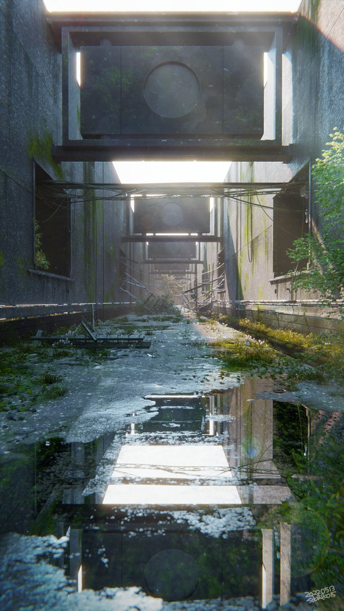 BlenderArtists's tweet photo. 'People will disappear and return to nature' by @vaguely20 https://t.co/CwOKeTEGB8 #b3d #blender3d #blenderart #blenderrender #blendercommunity https://t.co/eEewapj17f
