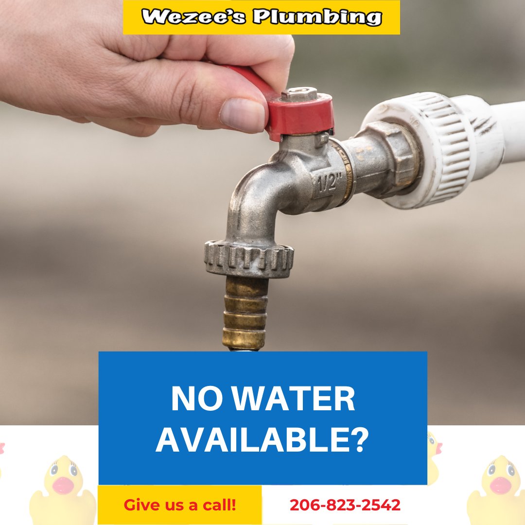 WezeesPlumbing's tweet photo. On the scale of plumbing concerns, having no water in your home could be one of the most serious, but don't be alarmed!

If you need the services of a plumber in or around Seattle, you should contact our company!

(206) 823-2370 https://t.co/0ZRbLQhFTs