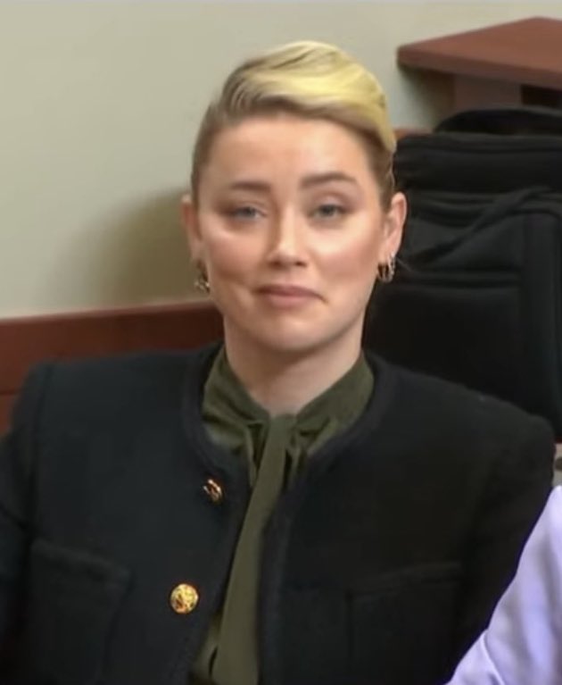 andytodd27's tweet photo. The face you make when your dog steps on a bee VS when your ex husband is showing evidence of you being an abuser. 

#JusticeForJohnnyDepp #JohnnyDeppVsAmberHeardTrial #JohnnyDeppVsAmberHeard https://t.co/1vqaBmxVHg