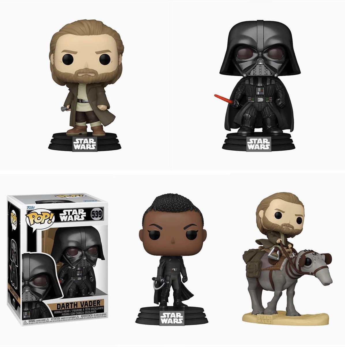 CALISTATEOFMND's tweet photo. First look at Kenobi Pops! Spotted on Amazon.

#StarWars #ObiWan #ObiWanKenobi #Kenobi #DarthVader #Funko #FunkoPop #FunkoPopVinyl #Pop #PopVinyl #Collectibles #Collectible #PopOclock https://t.co/ZP8sZZhlEp