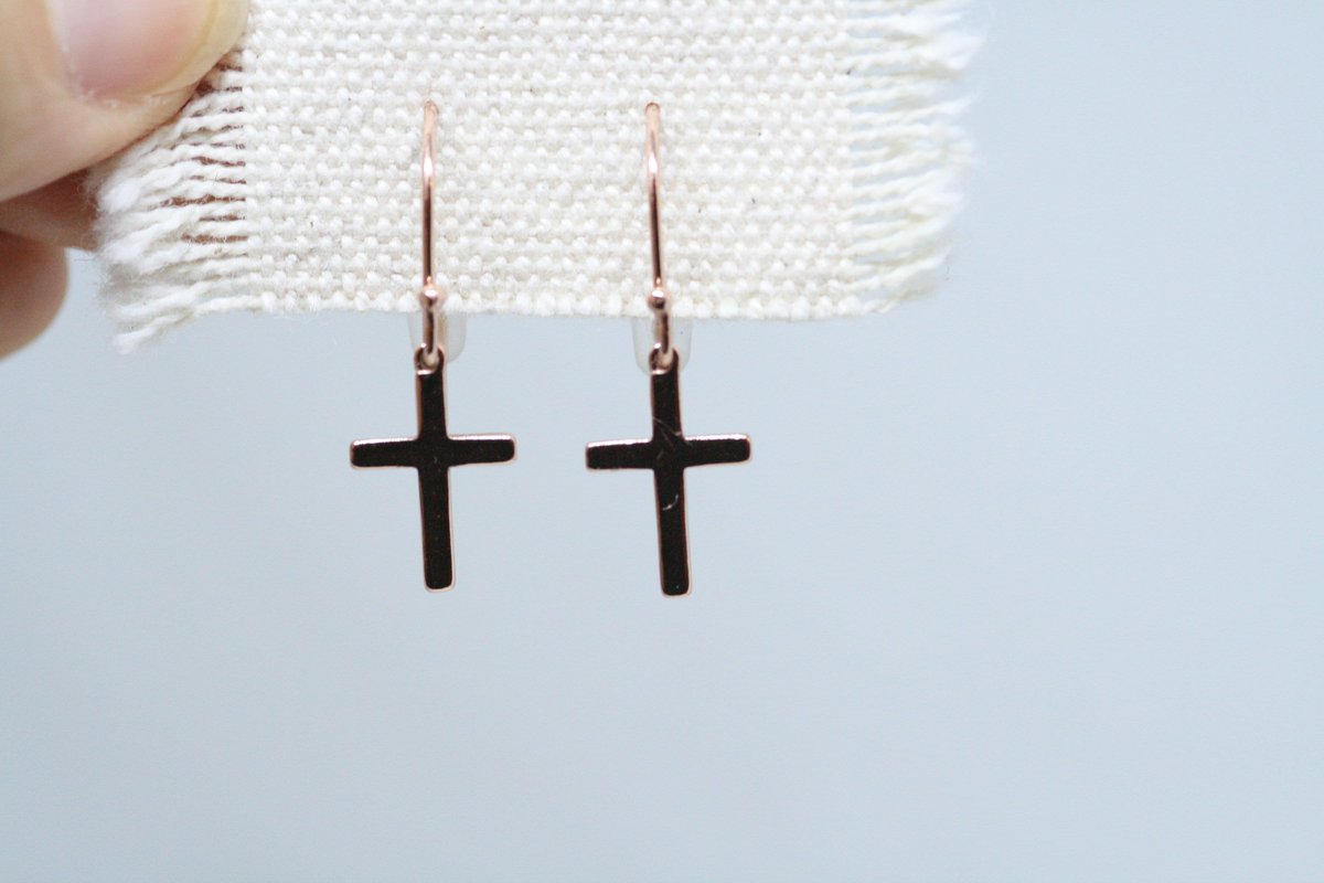 Excited to share the latest addition to my #etsy shop: Silver Cross Earrings, Fish Hook Cross Earrings, Cute Pair of Earrings, Cross Drop Hook Earring etsy.me/3MNpT2p #unisexadults #silver #tragus #prong #huggiehoopearrings #modernearrings #huggiehoops #goldear