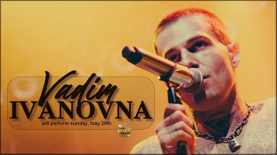 ⠀
⠀⠀⠀⠀        ⸌ NEXT GUEST ⸝

Bonsoir! Ce week-end nous accueillons la star montante de ces derniers mois, le célèbre Vadim Ivanovna dans nos studios. Nous sommes plus qu’impatients! Rendez-vous dimanche! 
⠀