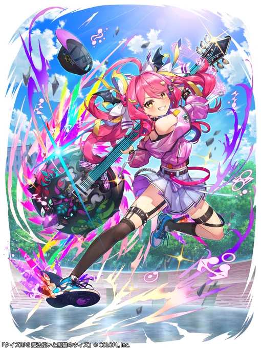 株式会社コロプラ様『クイズRPG 魔法使いと黒猫のウィズ』のイベント「FairyChord ReReChord」にて、引き続き「ディギィ」を描かせて頂きました!よろしくお願いします!!😈🎸✨#黒ウィズ  #黒猫のウィズ #フェアコ https://t.co/kMnirhVwfr 