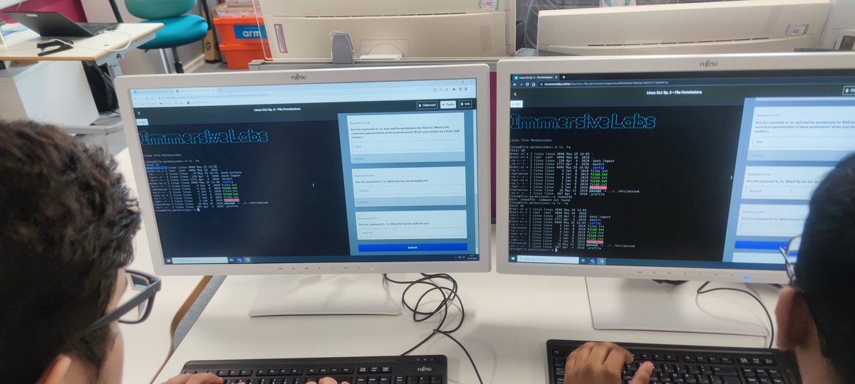 LDE_Alan's tweet photo. Our learners @ldeutc getting valuable  first hand administration and security  experience on Linux and windows servers using immersive labs @immersivelabs  @MicrosoftUK https://t.co/zJYyJsYLxN