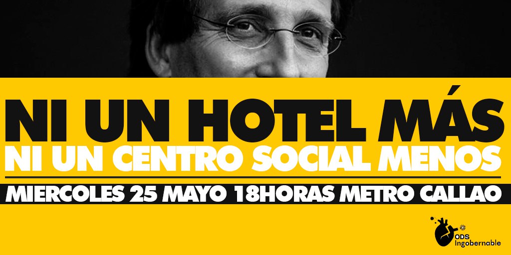 CSIngobernable's tweet photo. Ya estamos en Callao, hemos venido a defender los centros sociales y el derecho a la ciudad.

La policía ha identificado a algunas compas pero no vamos a caer en provocaciones, y por supuesto también defenderemos nuestro derecho de reunión y nuestra libertad de expresión. https://t.co/77I9RcxBkH