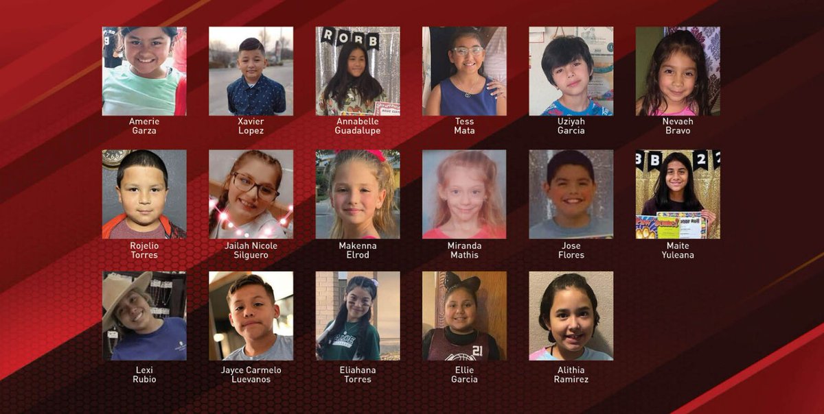 These are 17 of the 19 children identified by loved ones from Tuesday's tragic school shooting in Uvalde, Texas. Officials now say all of the victims were in the same fourth-grade classroom at Robb Elementary School. INFO: bit.ly/3yZcSyz